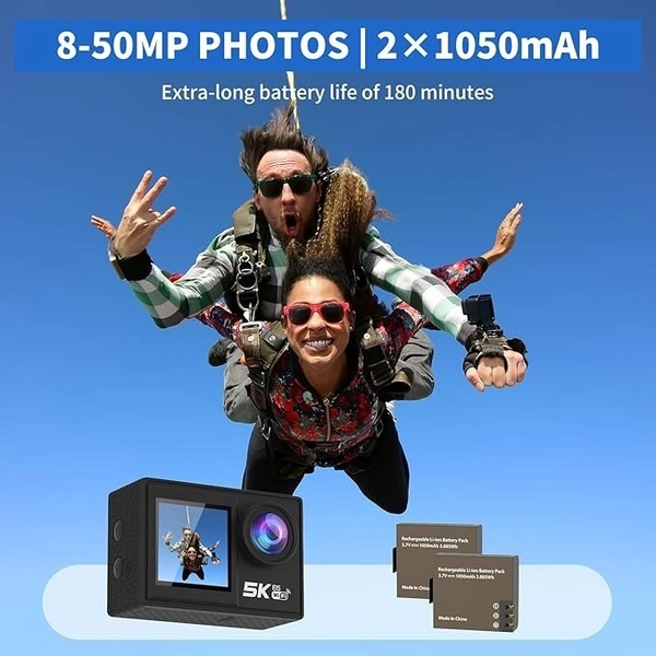 "Compact 4K Ultra HD Camera – WiFi Enabled, Night Vision, Waterproof Action Recorder | M41 5K
