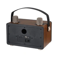 MZ M202 Portable Bluetooth Speaker Brown | Dynamic Sound Quality with 2 Wireless mics Light Weight Speaker
