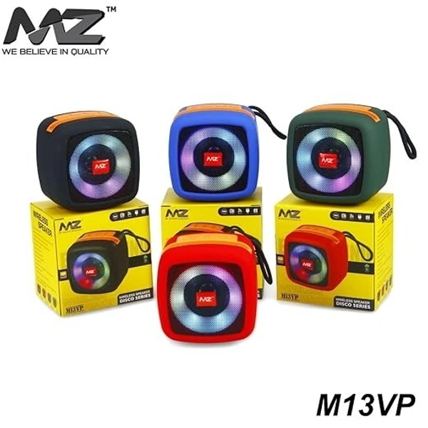 MZ Bluetooth Speaker M13VP Disco Led TWS Wireless Bluetooth Speaker Party Box Adapter for Wired Speakers
