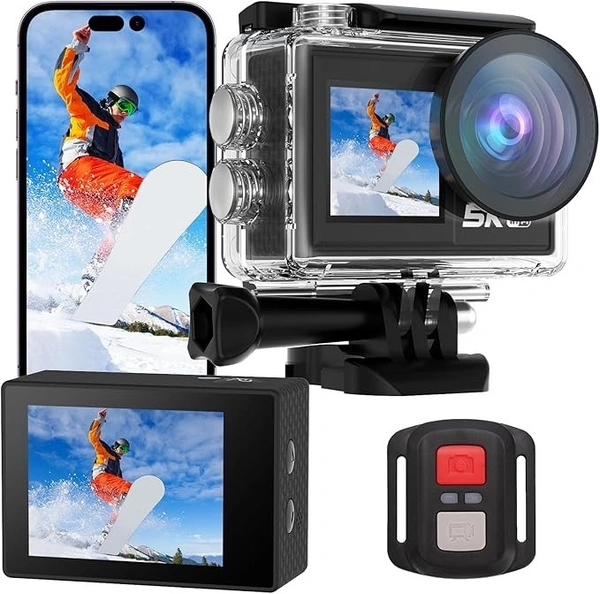 "Compact 4K Ultra HD Camera – WiFi Enabled, Night Vision, Waterproof Action Recorder | M41 5K