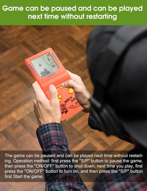 Pocket Handheld Brick Game for Kids, Little Kids 9999 in 1 Video Game. Video-Game for Birthday Return Gift, Rakshabandhan Gift. (Colour May Vary)
