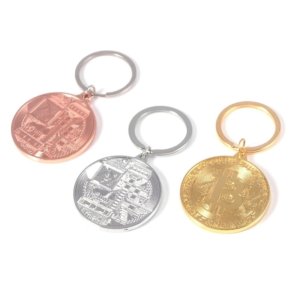 2023 New Bitcoin Keychain | Music Band Pendant | Trendy Jewelry for Men & Women"