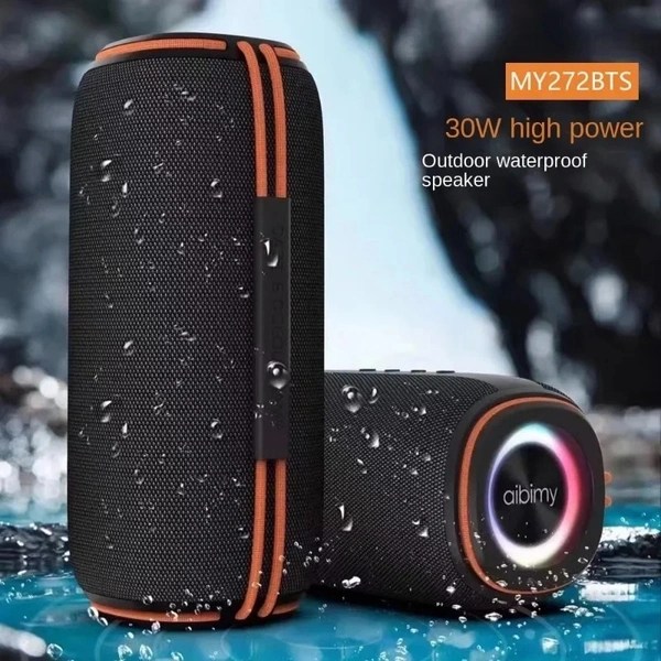 Aibimy MY-292BTS Wireless Bluetooth Speaker with 120W Stereo, RGB Lighting, IPX6 Waterproof, TWS, and Long Battery Endurance