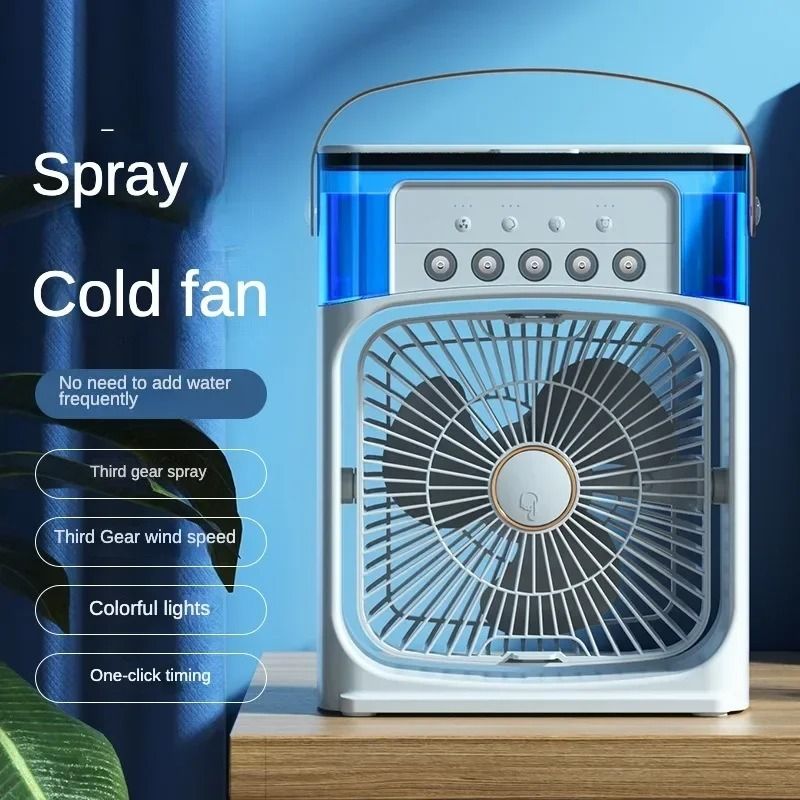 thumbnail image 2 of Portable Air Conditioner 4-in-1 With 1000ml Tank - Personal Cooler With Remote & LED Display Desk Humidifier Fan 2 of 13