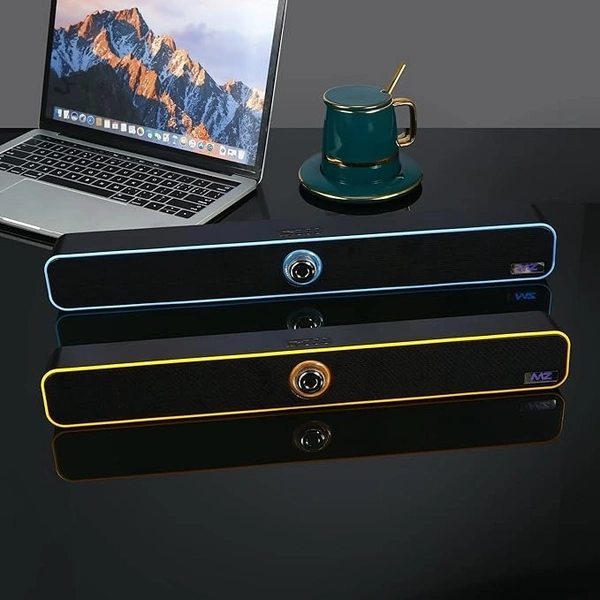 MZ M31 Portable Bluetooth Soundbar - High-Quality Audio with Multicolor LED Lighting