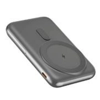 10000mAh MagSafe Power Bank, Fireproof ABS+PC+Zinc Alloy, Microprocessor Chip, Built in Type-C Cables, Li-Polymer Battery PD 20W - Black
