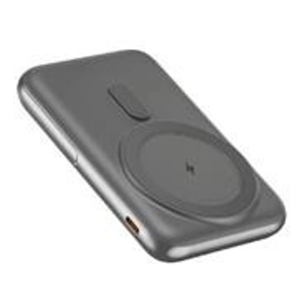 10000mAh MagSafe Power Bank, Fireproof ABS+PC+Zinc Alloy, Microprocessor Chip, Built in Type-C Cables, Li-Polymer Battery PD 20W - Black