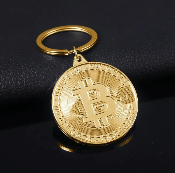 2023 New Bitcoin Keychain | Music Band Pendant | Trendy Jewelry for Men & Women"