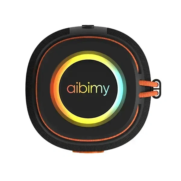 Aibimy MY-232BTS Waterproof Bluetooth Speaker with RGB Lights, IPX6, TWS, and Multi-Input Support
