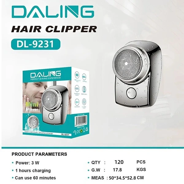 DL-9231 Perfect Mini Portable Shaver | Compact Rechargeable Electric Shaver