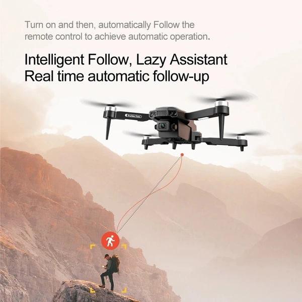 F198 Drone WIFI FPV HD Aerial Photography Wide Angle Dual Camera Professional With 1080P Brushless RC Foldable Quadcopter 2 Battery 2 Camera