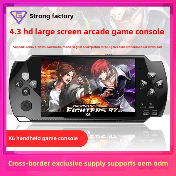 X6 Handheld Game Console – 21,600 Built-in Games, 8GB Storage, Portable Retro Gaming Device