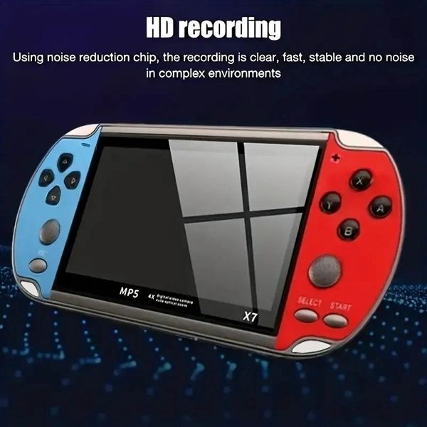 X7 Handheld Mini MP5 Game Console – Built-in Games, Multimedia Player, Portable Design