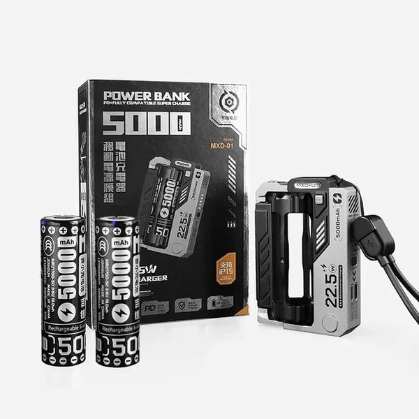New Model 10,000mAh Power Bank  Cell Replaceable 22.5W Input and Output with Charging Cable Compatible with All Phone