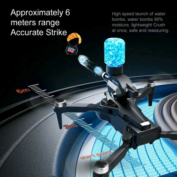 K11 Max Drone with Water Bombs Professional Aerial Photography Aircraft 8K Triple Camera Obstacle Avoidance Foldable Quadcopter