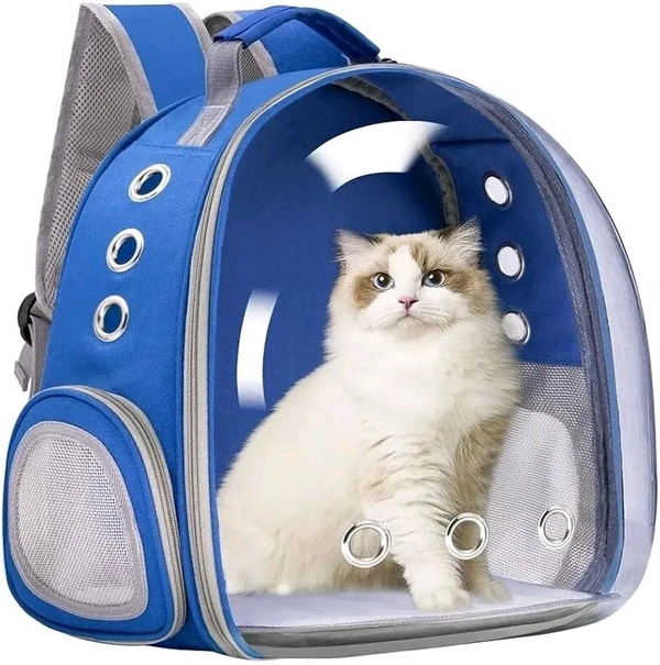  Pet Carrier Backpack for Cats and Puppy Small Dogs Space Capsule Transparent Breathable, Airline Approved Max Capacity 13 lbs 