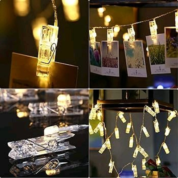 YG CLB 10LED CLIP LIGHT ELECTRIC LED Photo Clip String Lights Fairy Light Wire Wall Decor Photo Hanging Strip