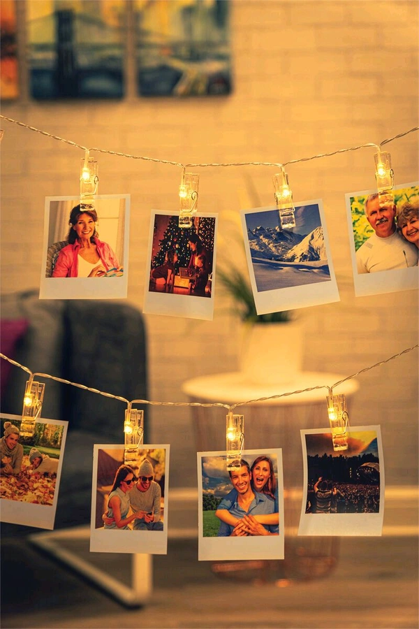 YG CLB 10LED CLIP LIGHT ELECTRIC LED Photo Clip String Lights Fairy Light Wire Wall Decor Photo Hanging Strip