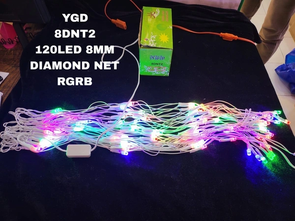 YGD 8DNT2 120LED 8MM DIAMOND NET RGRB 