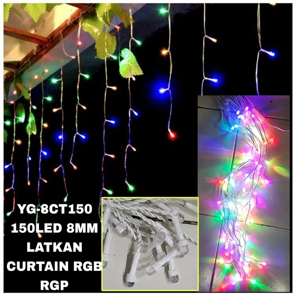 YG-8CT150 150LED 8MM LATKAN CURTAIN RGB RGP