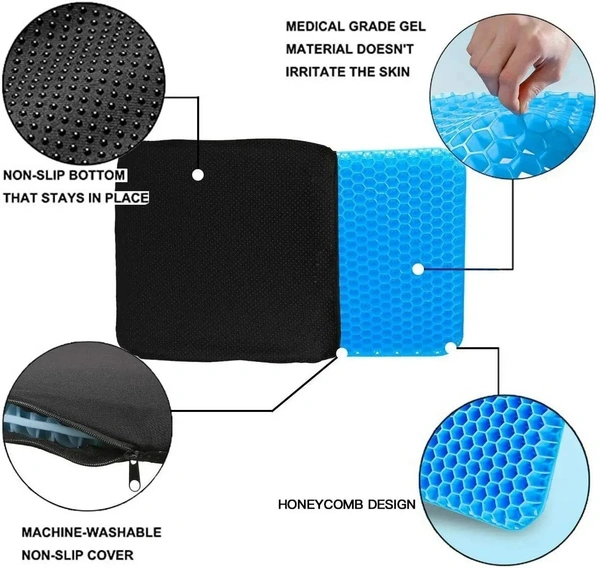 TPE Gel Cushion Honeycomb Egg Cushion Double Square Office Breathable Chair Cushion Ice Cushion Car Seat Cushion
