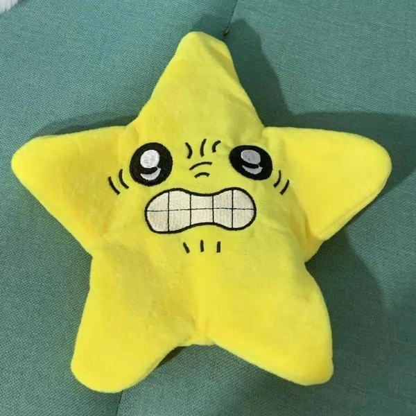 Angry Star Plush Toy | Soft Stuffed Star Cushion for Kids & Décor