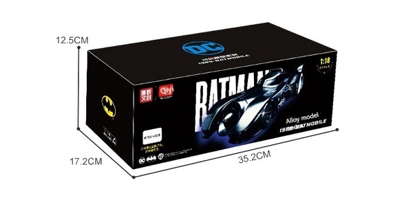 Diecast 1:18 Bat Car Model | Premium Metal Collectible Toy Car for Fans & Decor