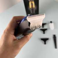 VGR V-981 Professional Hair Trimmer with Precision T-Blade & 3 Attachments – Cordless Salon Clipper