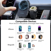 Iwatch Semiconductor Refrigeration Fast Magnetic Phone Holder QI Car Wireless Charger 2 in 1 for Iphone OEM TYPE-C 3W S15 80%