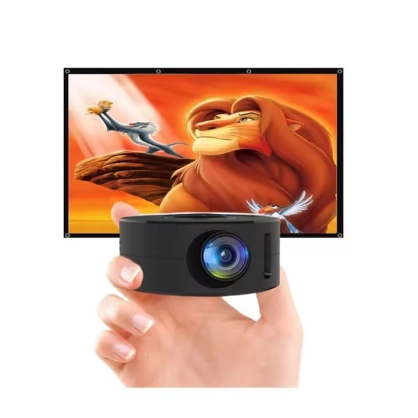 Mini Mobile Projector 100 inches 180P LCD Home Use Palm Size Remote Projector Wire Screen Mirroring Portable Projector