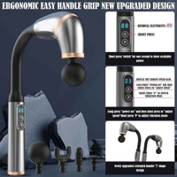 "Compact 4-Head Mini Massage Gun - 6 Speed Levels for Pain Relief & Recovery"