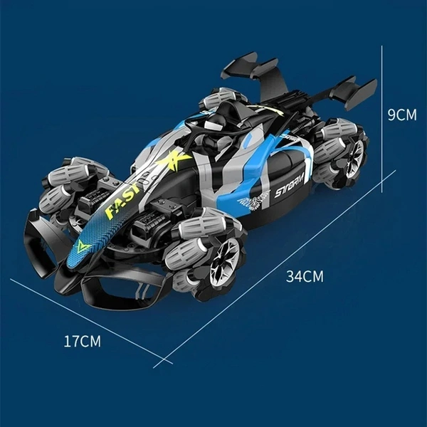 RC Stunt Car for Kids – 360° Rotating Remote Control Toy with LED Lights and Durable Design