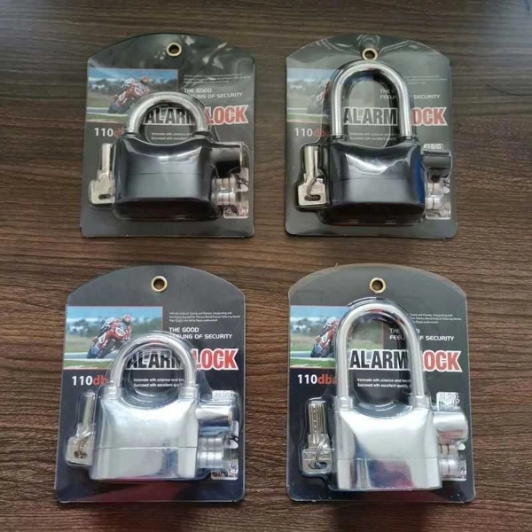 Padlock Alarm Lock for Gates - Anti-Theft Security Lock with 110dB Siren