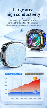 Phone Cooling Fan – Advanced Semiconductor Magnetic Cooling for Gaming