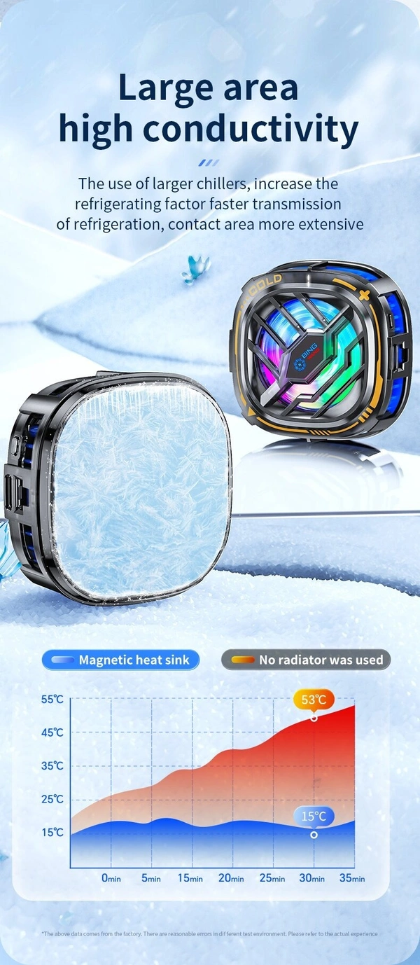 Phone Cooling Fan – Advanced Semiconductor Magnetic Cooling for Gaming