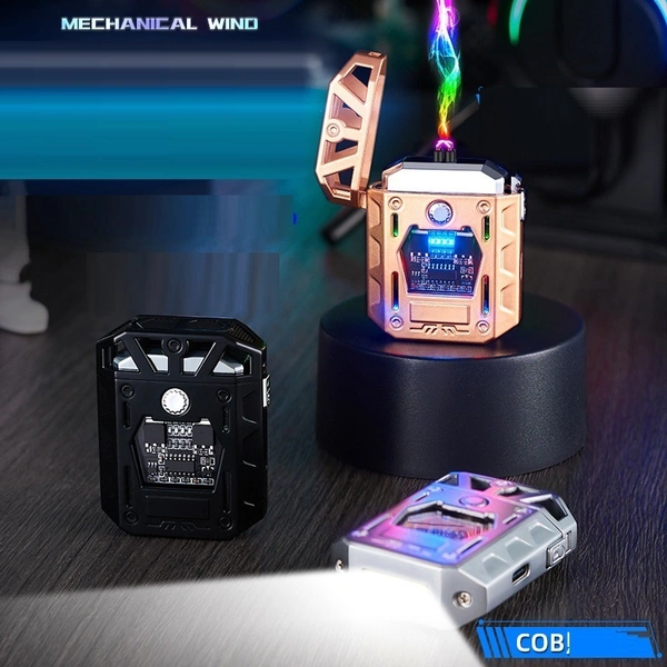 Mech Model Pulse Electric Lighter – Windproof Outdoor Lighter for Camping & More