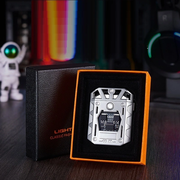Mech Model Pulse Electric Lighter – Windproof Outdoor Lighter for Camping & More