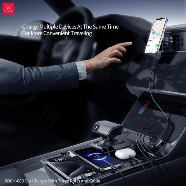 XUNDD Fast Car Charger | Dual-Port USB QC 3.0 & PD 20W Charger