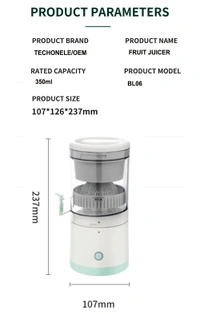 USB Fruit Juicer Machine – Portable Blender for Fresh Juices, Smoothies, and Shakes