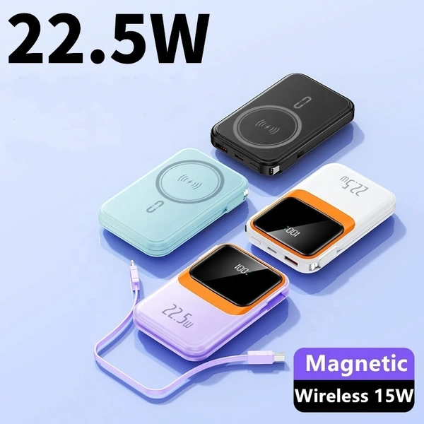 Ultra-Slim Magnetic Power Bank 5000mAh | Wireless Fast Charging