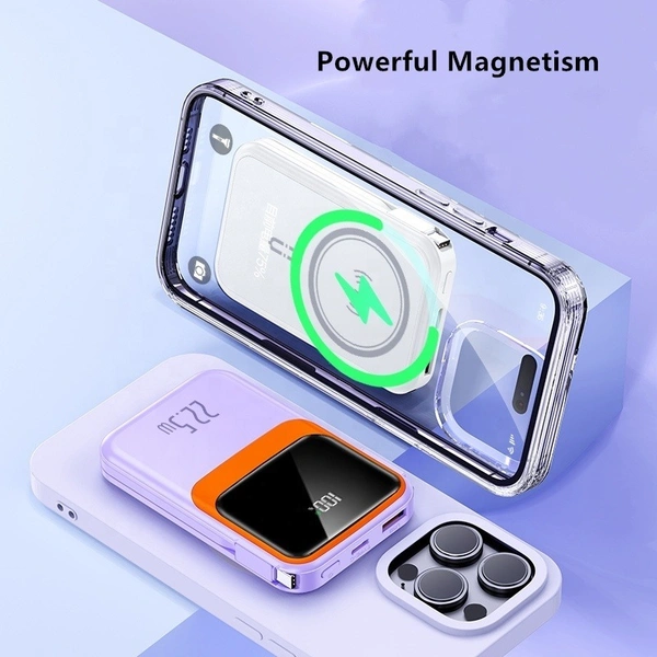 Ultra-Slim Magnetic Power Bank 5000mAh | Wireless Fast Charging