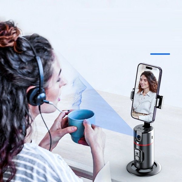Face Tracking Camera Holder | Desktop Tripod for Seamless Video Calls and Streaming