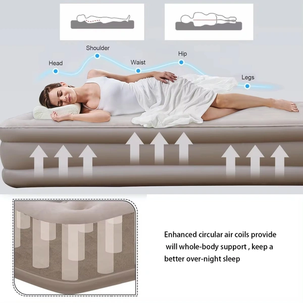 Automatic Inflatable Airbed | Portable & Comfortable Sleeping Solution | Double size