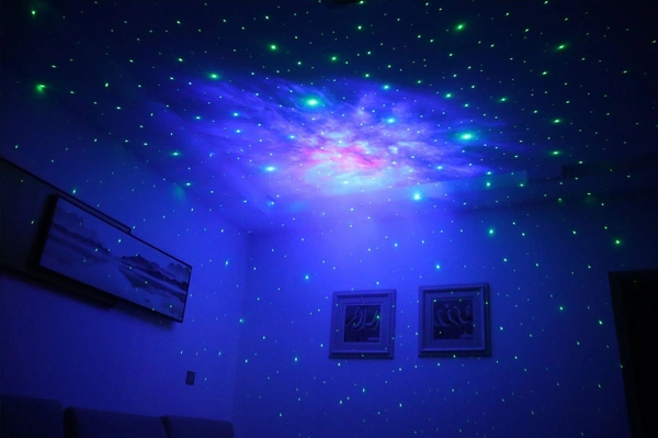 LED Astronaut Starry Nebula Ceiling Lamp – 3D Space Projection Night Light