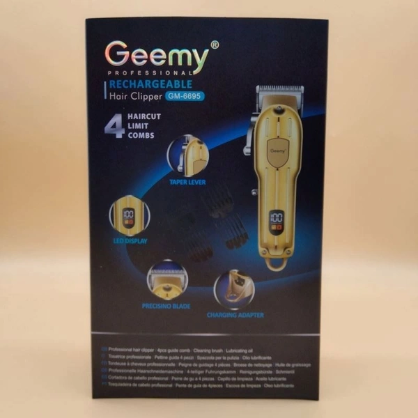 GEEMY GM6695 Professional Rechargeable Electric Shaver & trimmer for men - Precision Cutting, Wet & Dry Use, Long Battery Life, Cordless