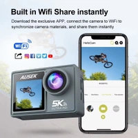 Helmet Cam 5K Action Camera with 4K Video, WiFi, Waterproof Design, and 170° Wide-Angle Lens | M40R 5K