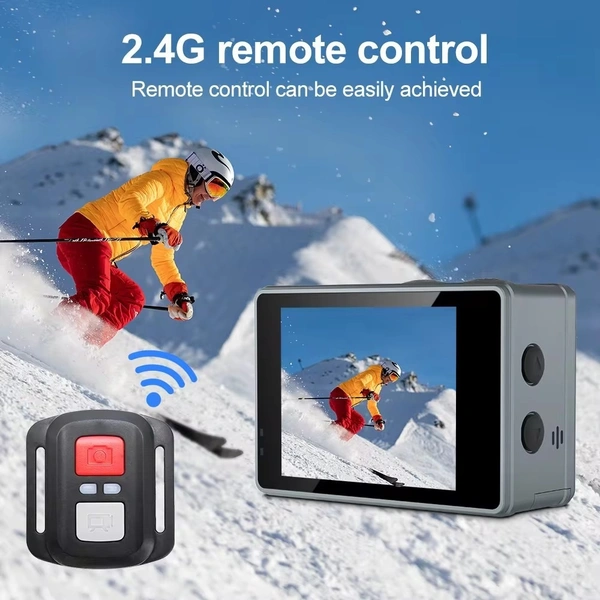 Helmet Cam 5K Action Camera with 4K Video, WiFi, Waterproof Design, and 170° Wide-Angle Lens | M40R 5K