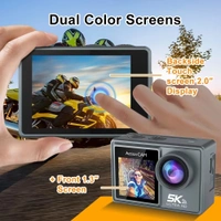 Helmet Cam 5K Action Camera with 4K Video, WiFi, Waterproof Design, and 170° Wide-Angle Lens | M40R 5K