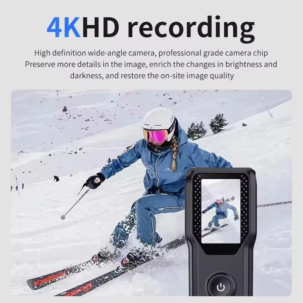 4K Ultra HD Pocket Action Camera – Compact Sports Camera with Wide-Angle Lens | PD34K