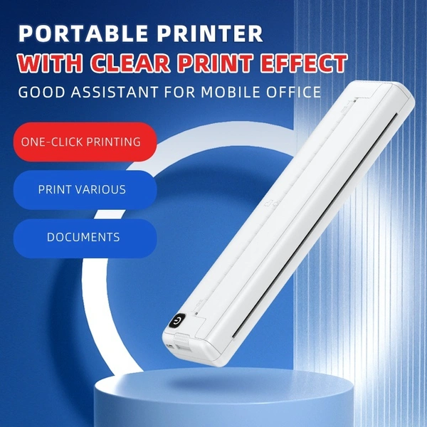 A4 Rechargeable USB Bluetooth Thermal Printer – Portable Wireless Printing Solution | Mini printer 